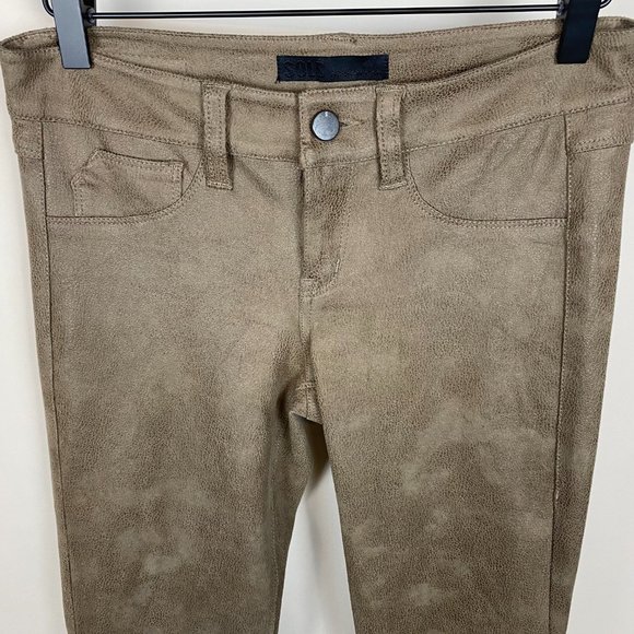 Design Lab Brown Skinny Faux Leather Pants - Picture 3 of 12